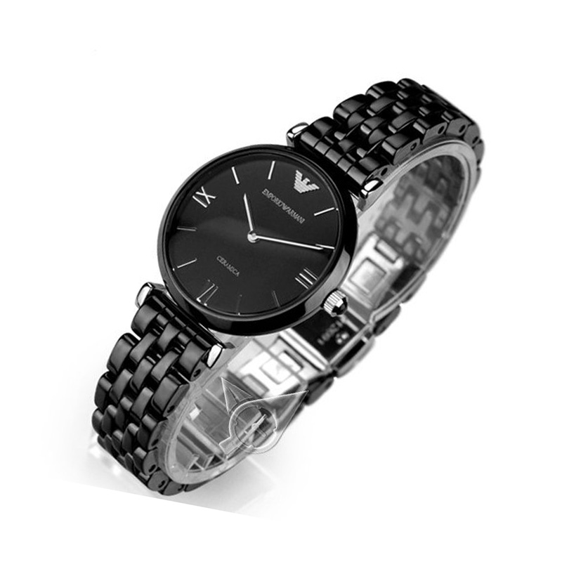 Emporio Armani Ceramica Black Dial Ladies Watch- AR1487